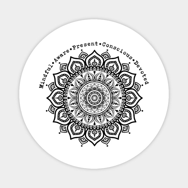 Conscious Mandala Magnet by BhaktiCloudsApparel